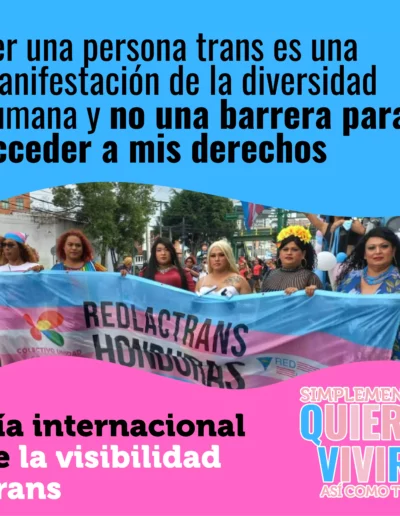 así se celebró el día internacional de la visibilidad trans en Honduras