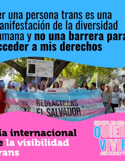 así se celebró el día internacional de la visibilidad trans en El Salvador